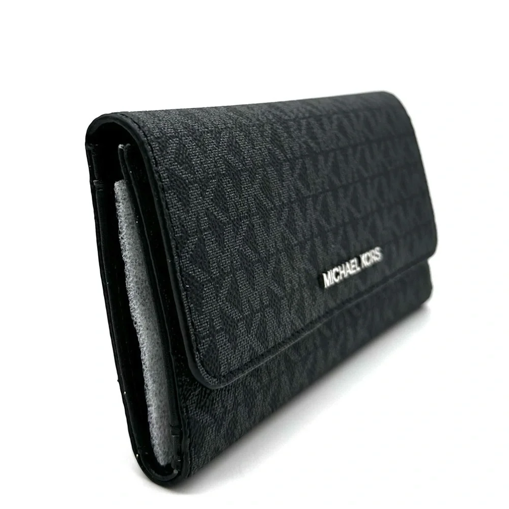 Michael Kors Large Trifold Wallet Black